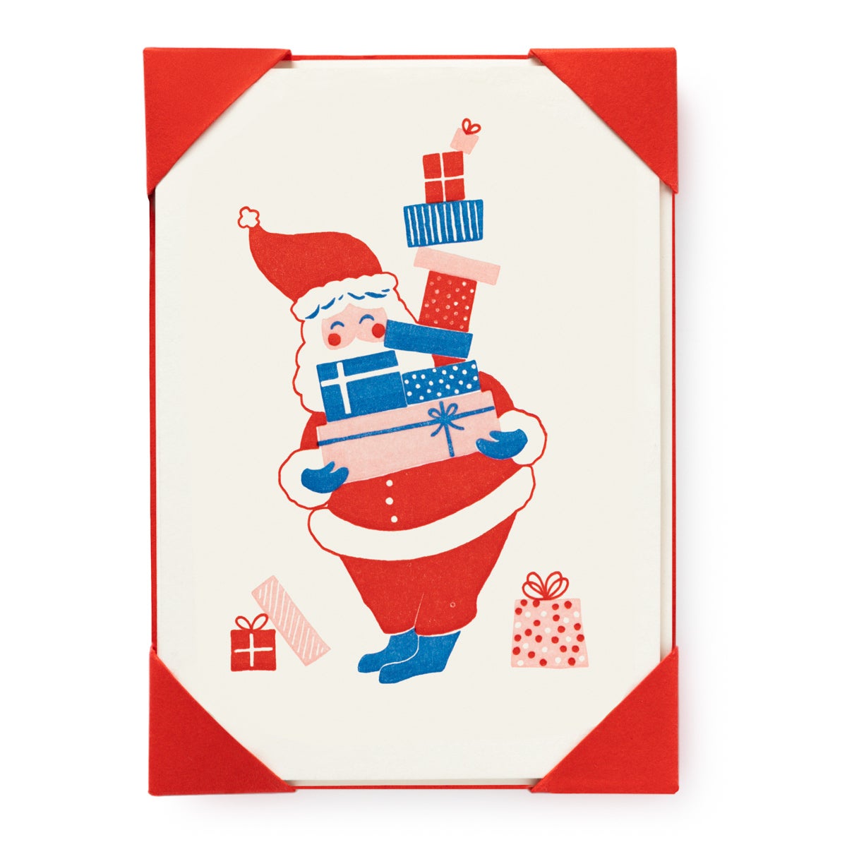 Father christmas small cards pack of 5 basalt dune
